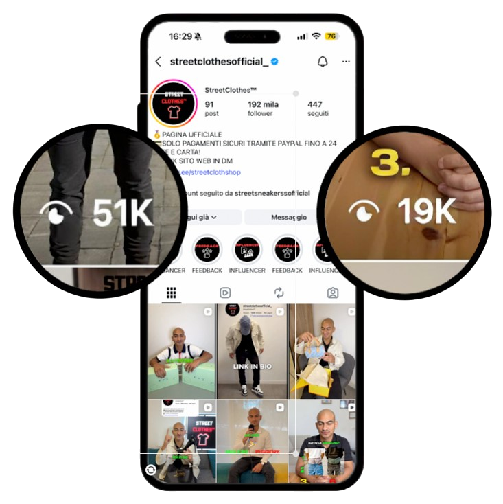 Profilo cliente 1 — risultati virali