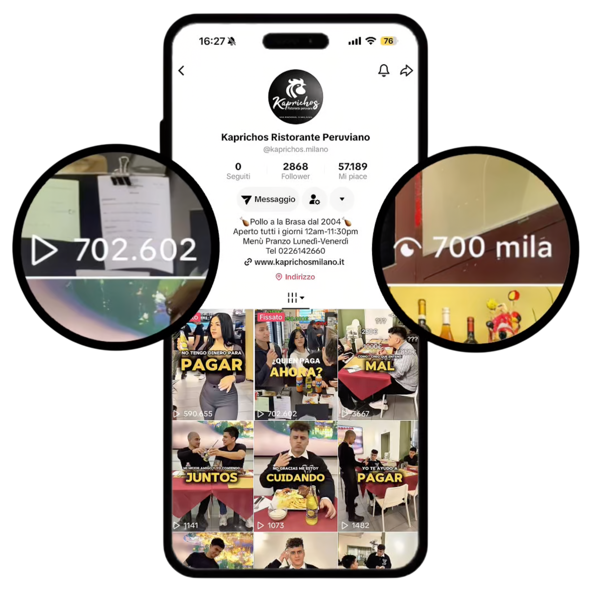 Profilo cliente 2 — risultati virali