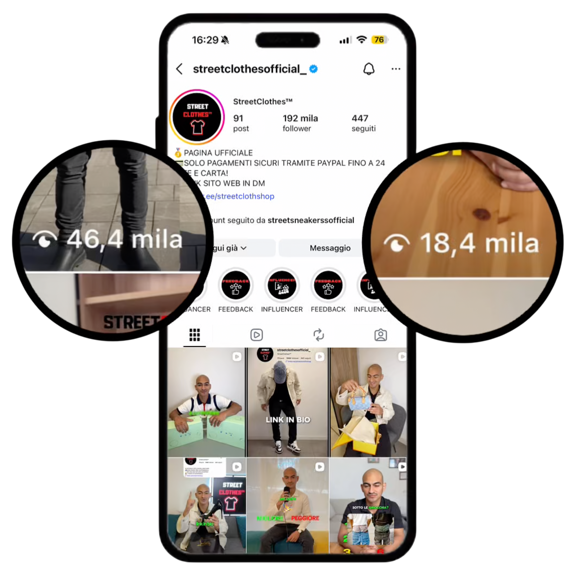 Profilo cliente 3 — risultati virali