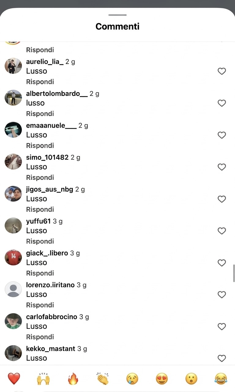 Commenti Instagram